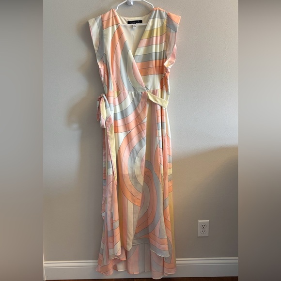 Hutch Pastel Me Everything Wrap Maxi Dress Size XL - Picture 1 of 8